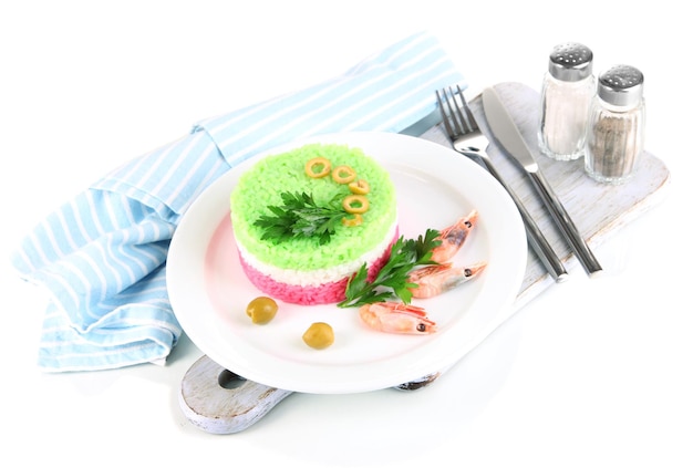 Kulinarny stół z naczyniami